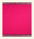 Pink Plain Cotton Saree