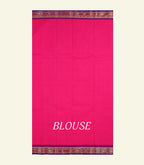 Pink Plain Cotton Saree