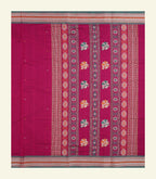 Raspberry Pink Handloom Cotton Saree