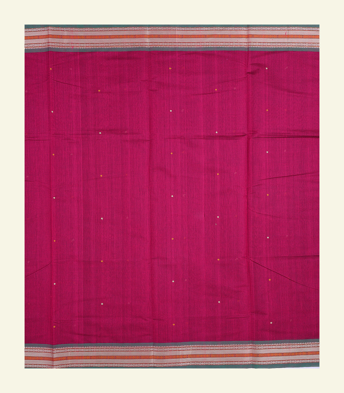 Raspberry Pink Handloom Cotton Saree