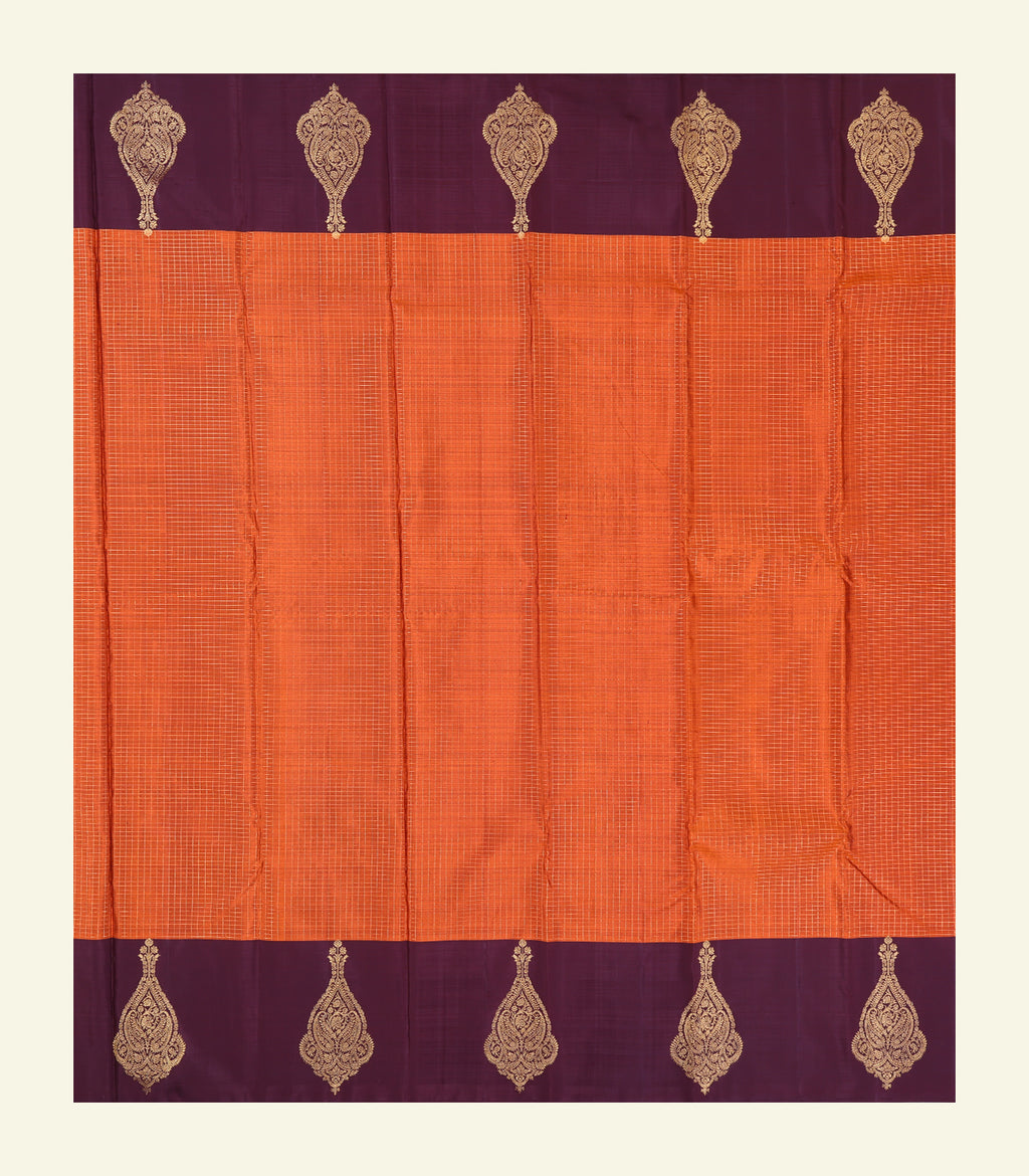 Checkered Handloom Silk Saree