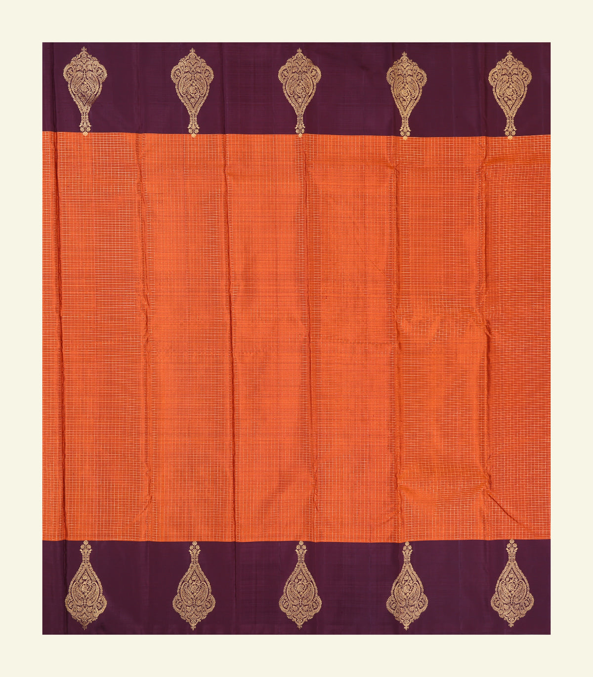 Checkered Handloom Silk Saree
