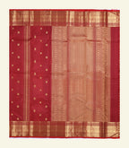 Brick Red Handloom Silk Saree
