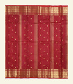 Brick Red Handloom Silk Saree