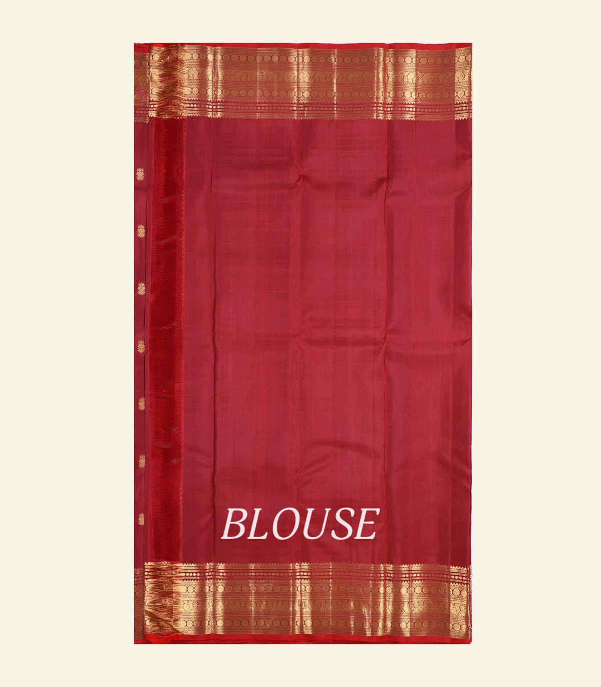 Brick Red Handloom Silk Saree