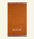 Rust Orange Cotton Saree