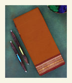 Rust Orange Cotton Saree