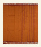 Rust Orange Cotton Saree
