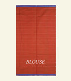 Rust Orange Velthari Handloom Cotton Saree