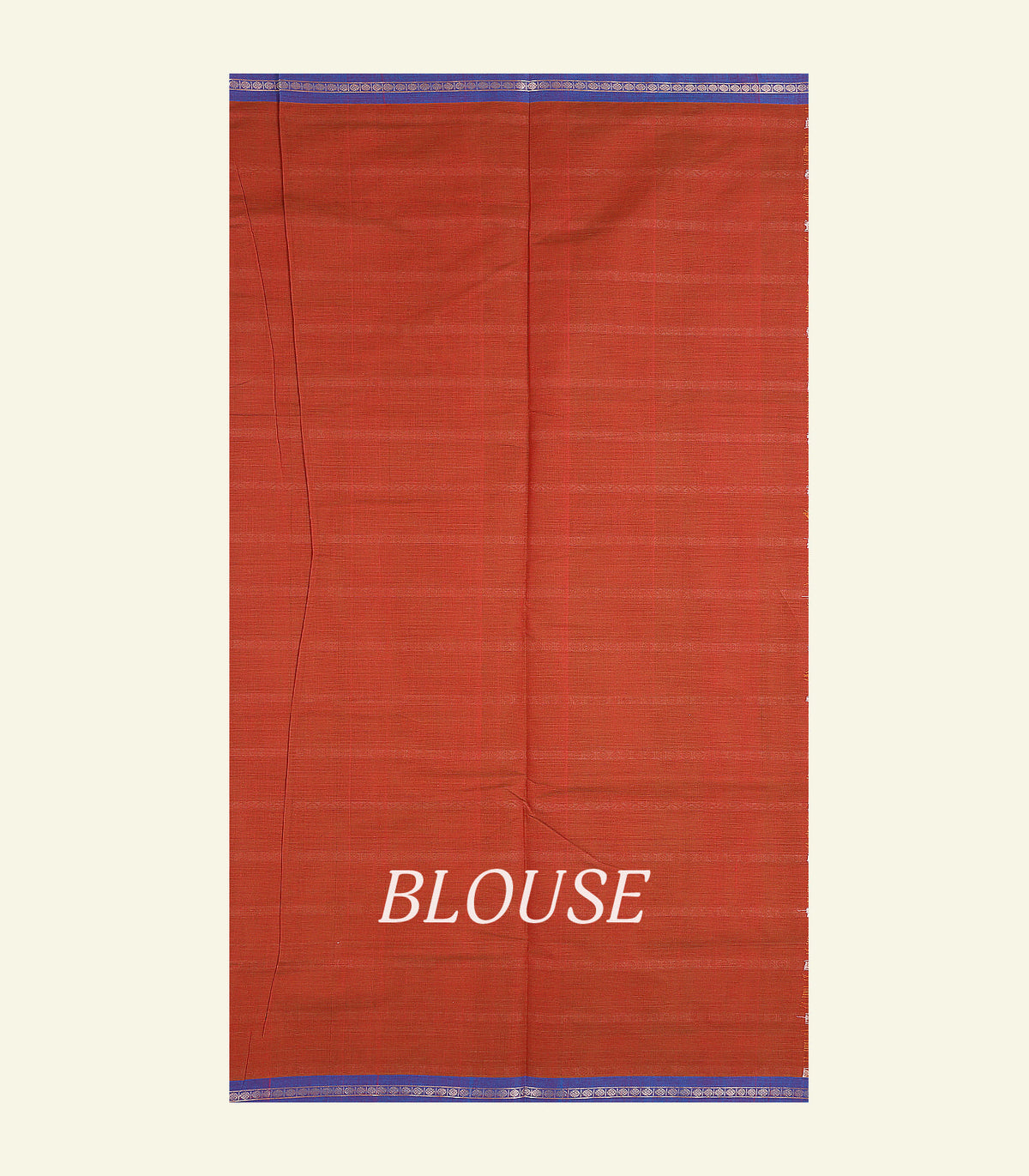 Rust Orange Velthari Handloom Cotton Saree