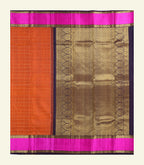 Rustic Orange Handloon Silk Saree
