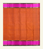 Rustic Orange Handloon Silk Saree
