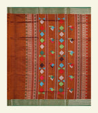 Rust Orange Silk Cotton Saree