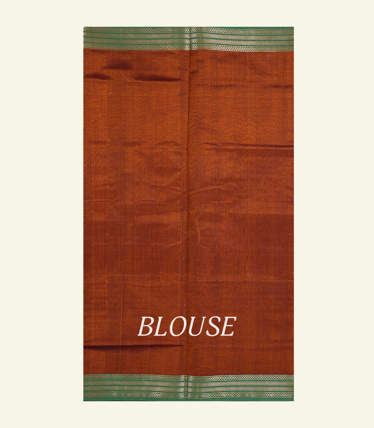 Rust Orange Silk Cotton Saree
