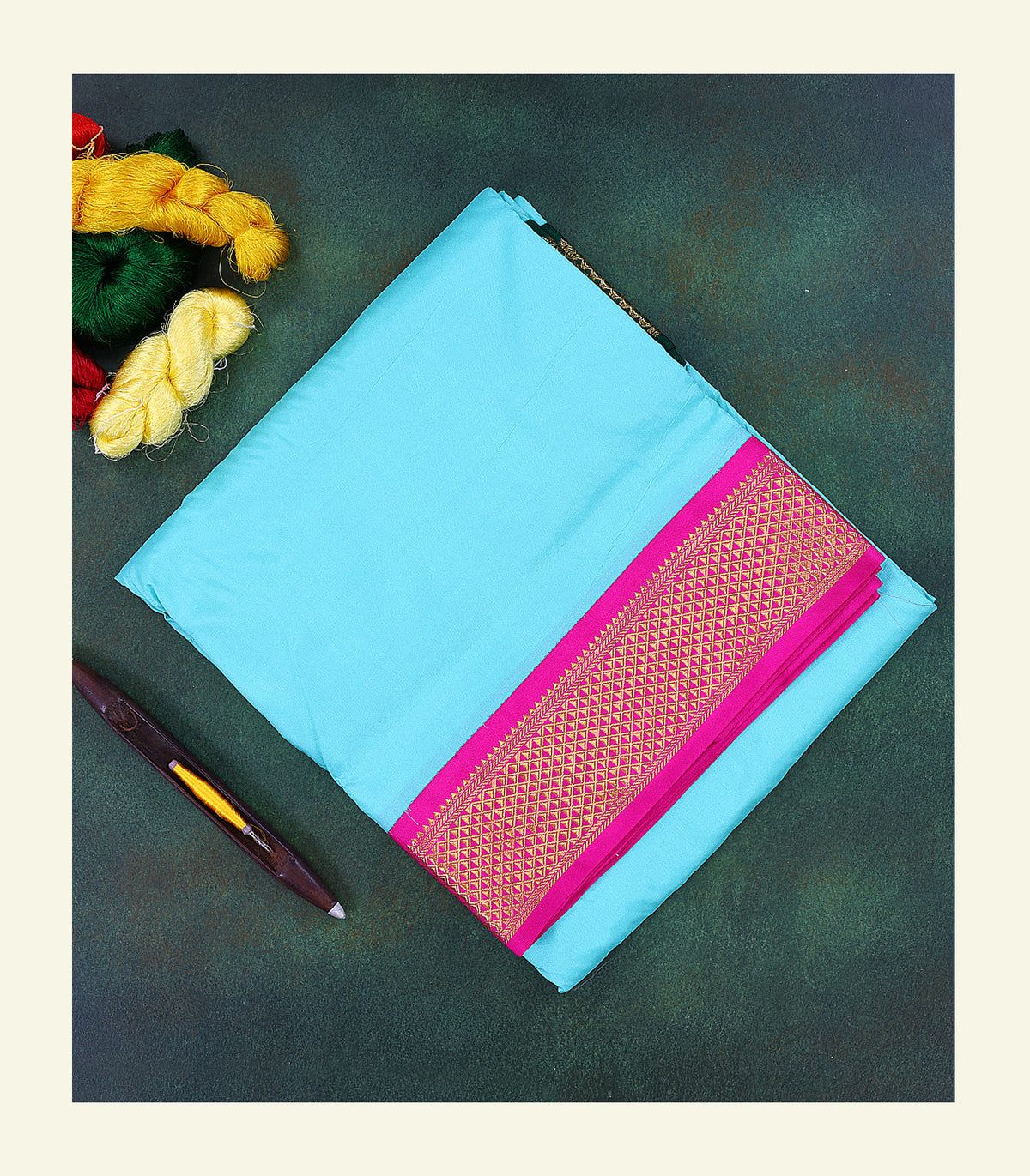 Ten Yards Ganga-Jamuna Handloom Silk Saree