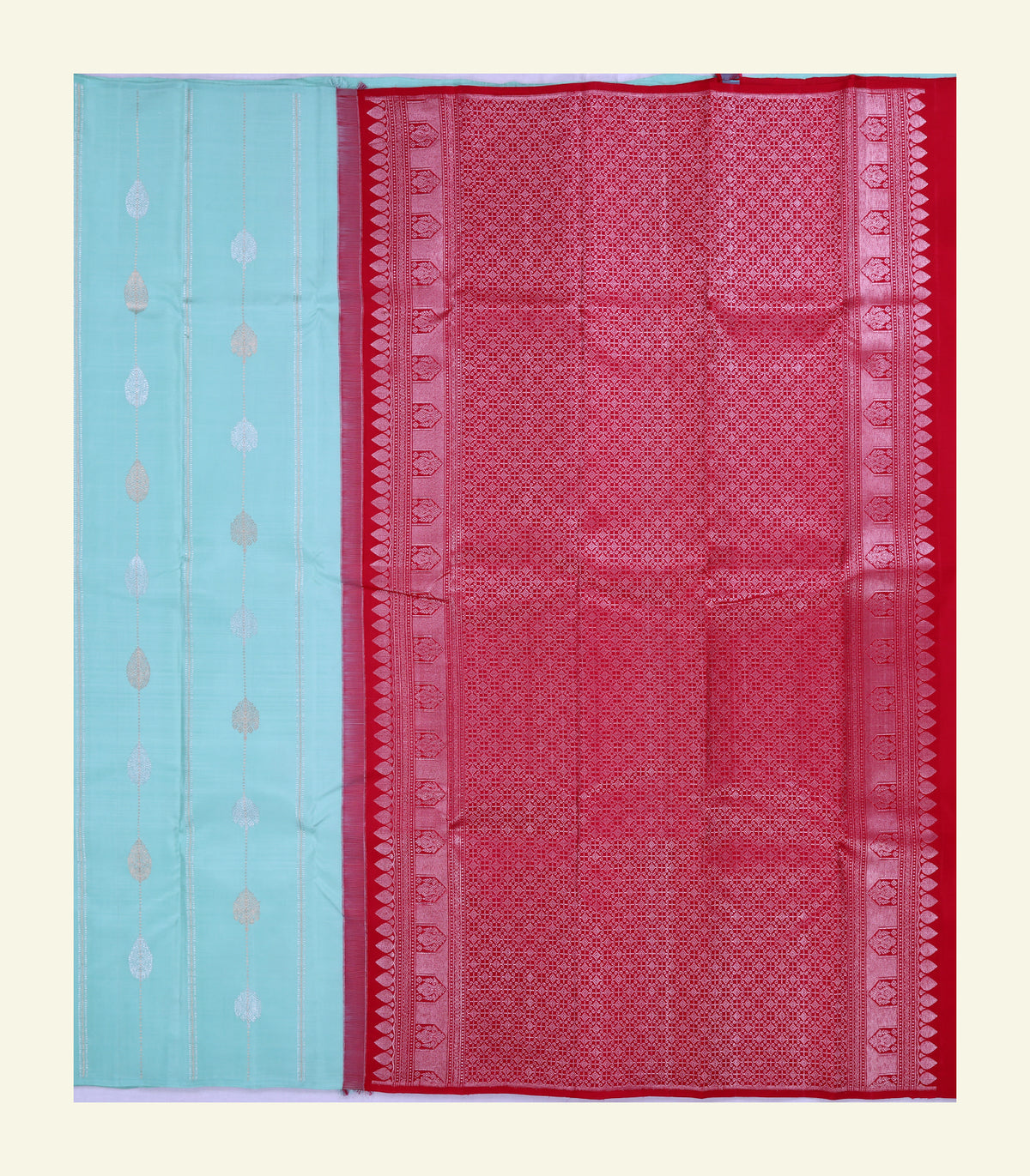 Sky Blue Handloom Silk Saree
