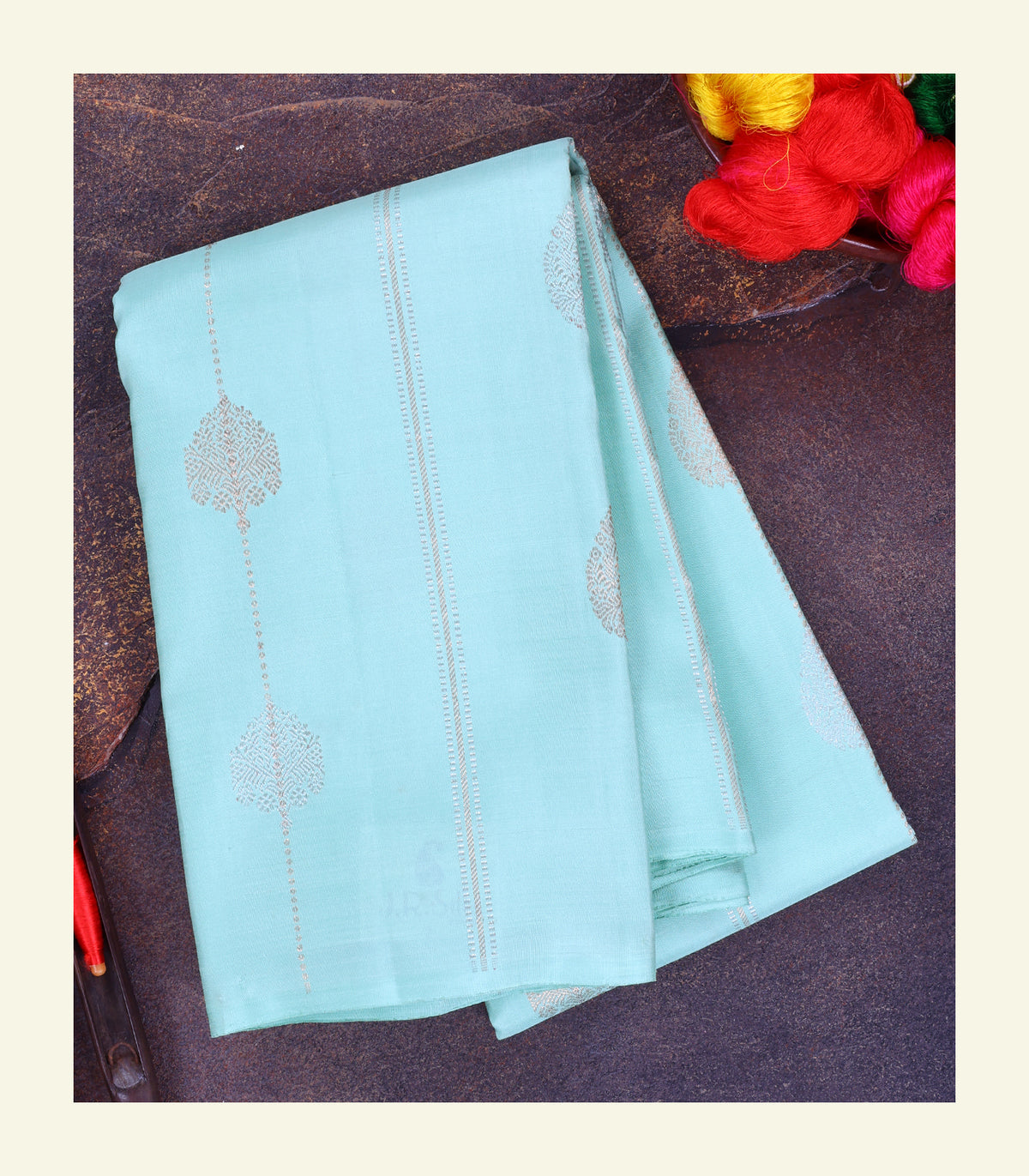 Sky Blue Handloom Silk Saree