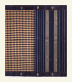 Tussar Checkered Handloom Silk Saree