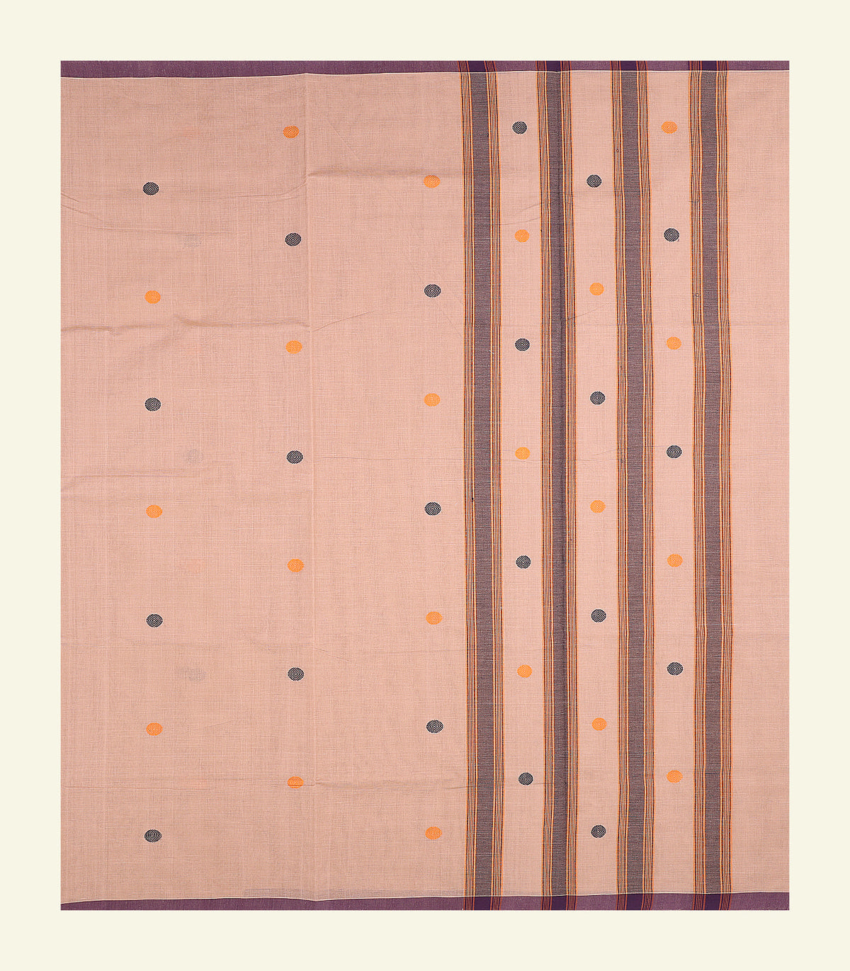 Tassar Handloom Cotton Saree Boder Less