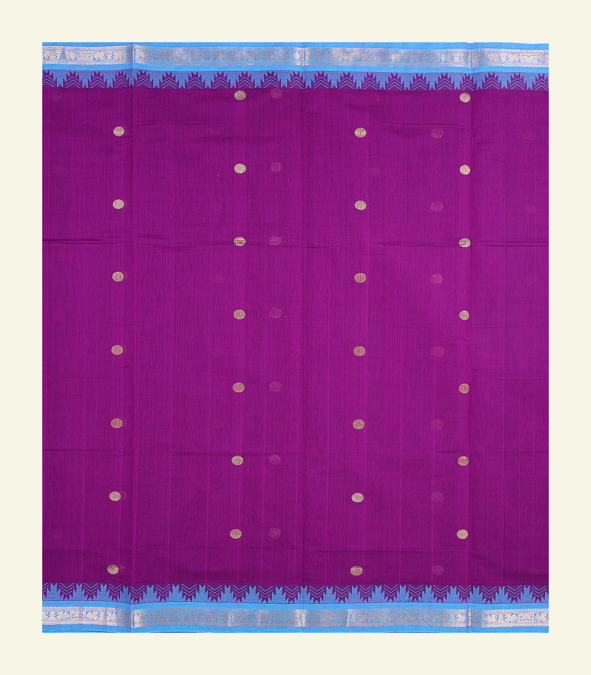Purple Reku Handloom Cotton Saree