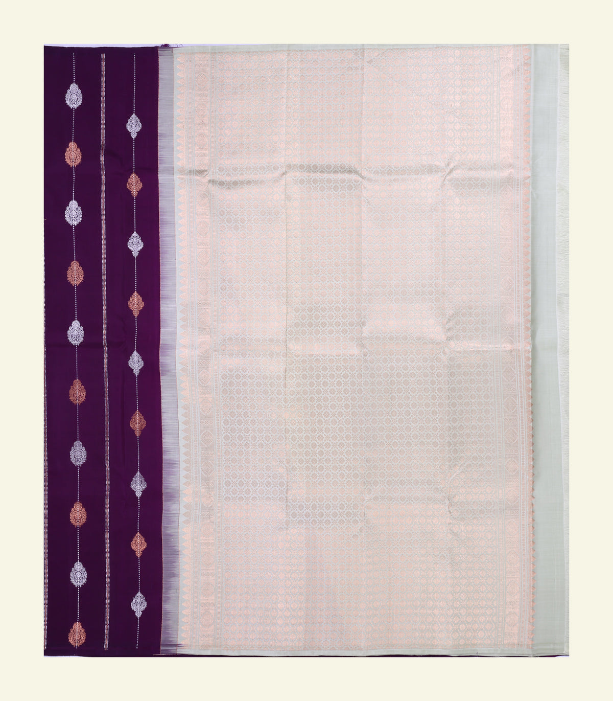 Purple Handloom Silk Saree