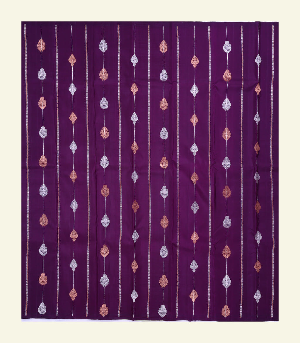 Purple Handloom Silk Saree