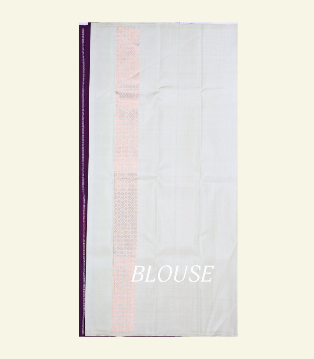 Purple Handloom Silk Saree