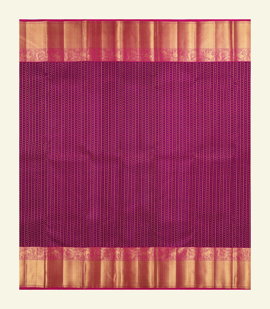 Purple Handloom Silk Saree