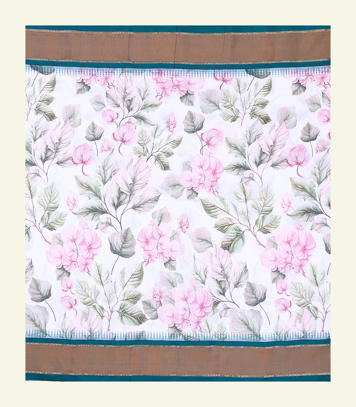 Floral Printed Handloom Silk Saree