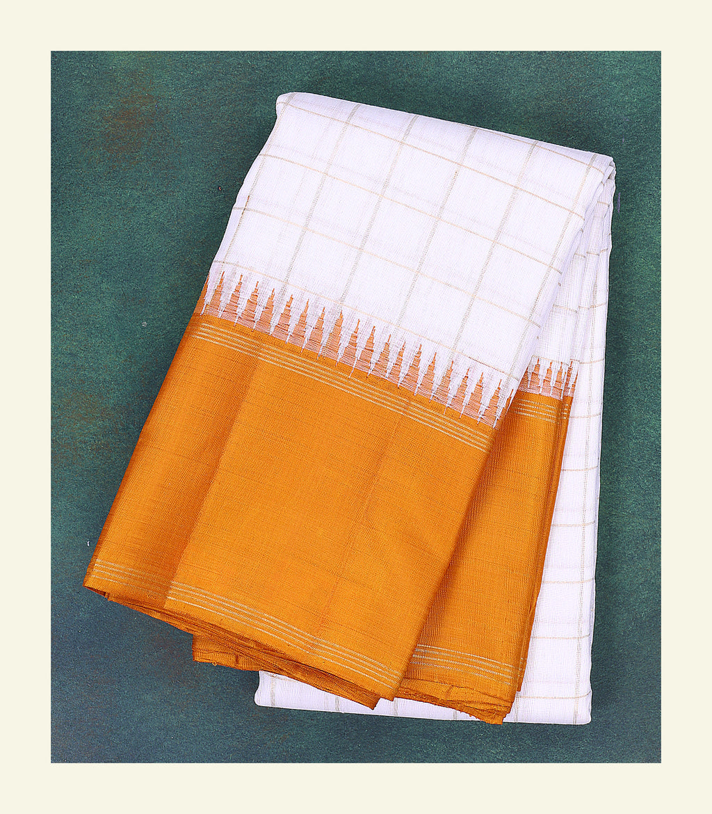 Checkered Handloom Silk Saree