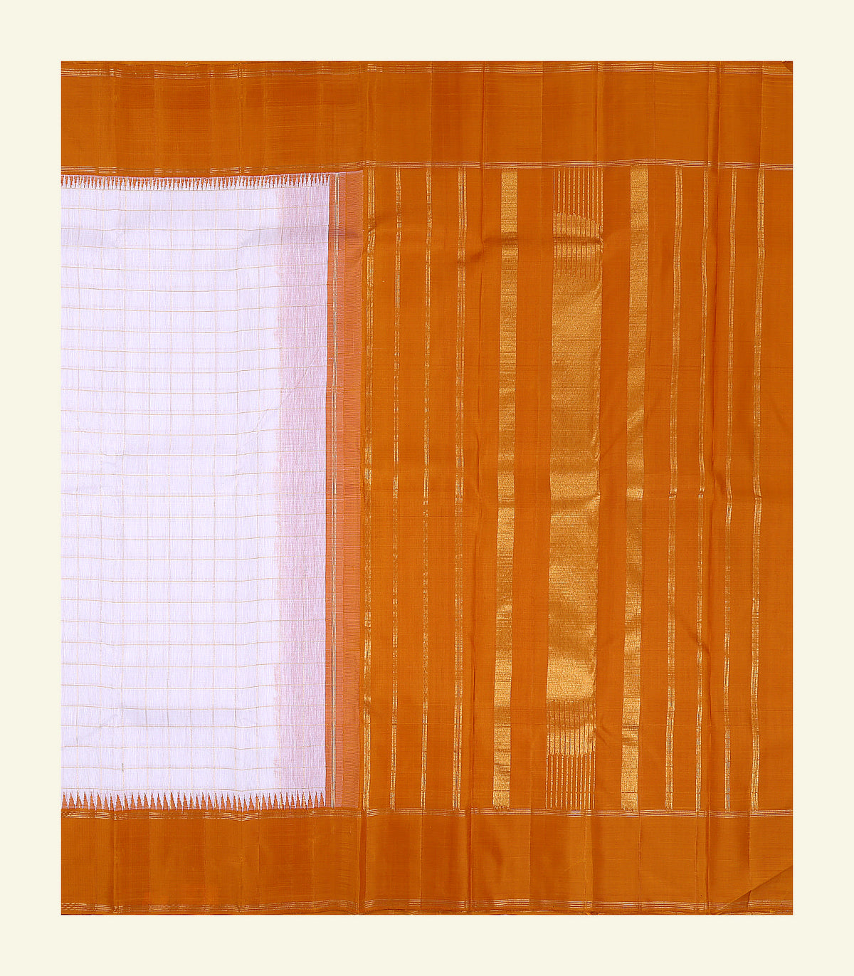 Checkered Handloom Silk Saree
