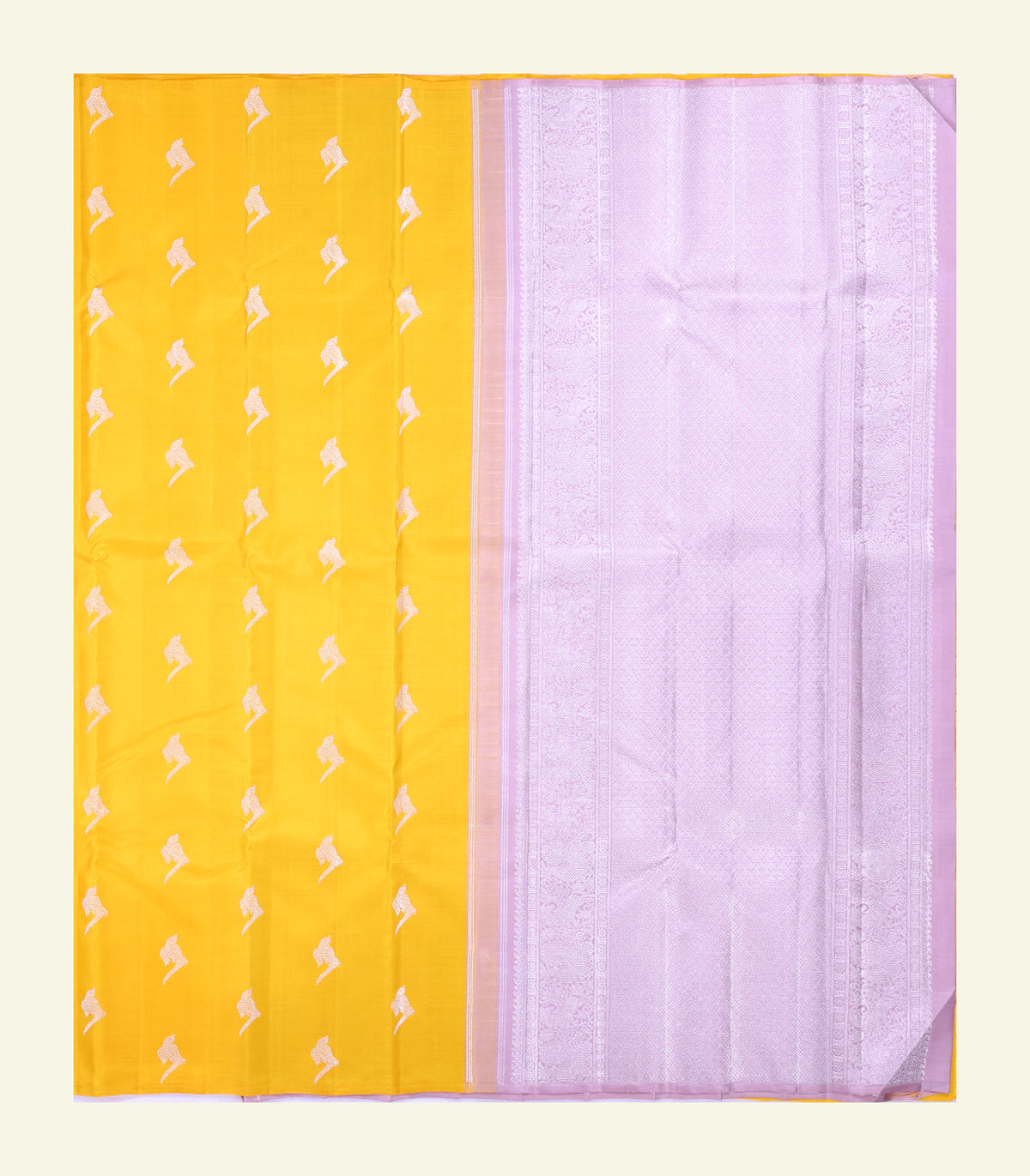Yellow Handloom Silk Saree