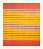 Yellow Striped Handloom Silk Saree