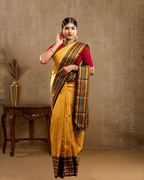 Yellow Handloom Silk Saree