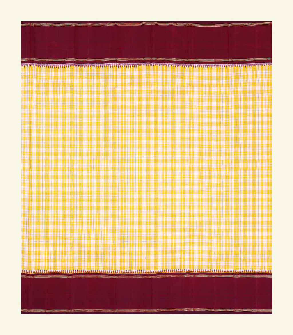 Checkered Handloom Silk Saree