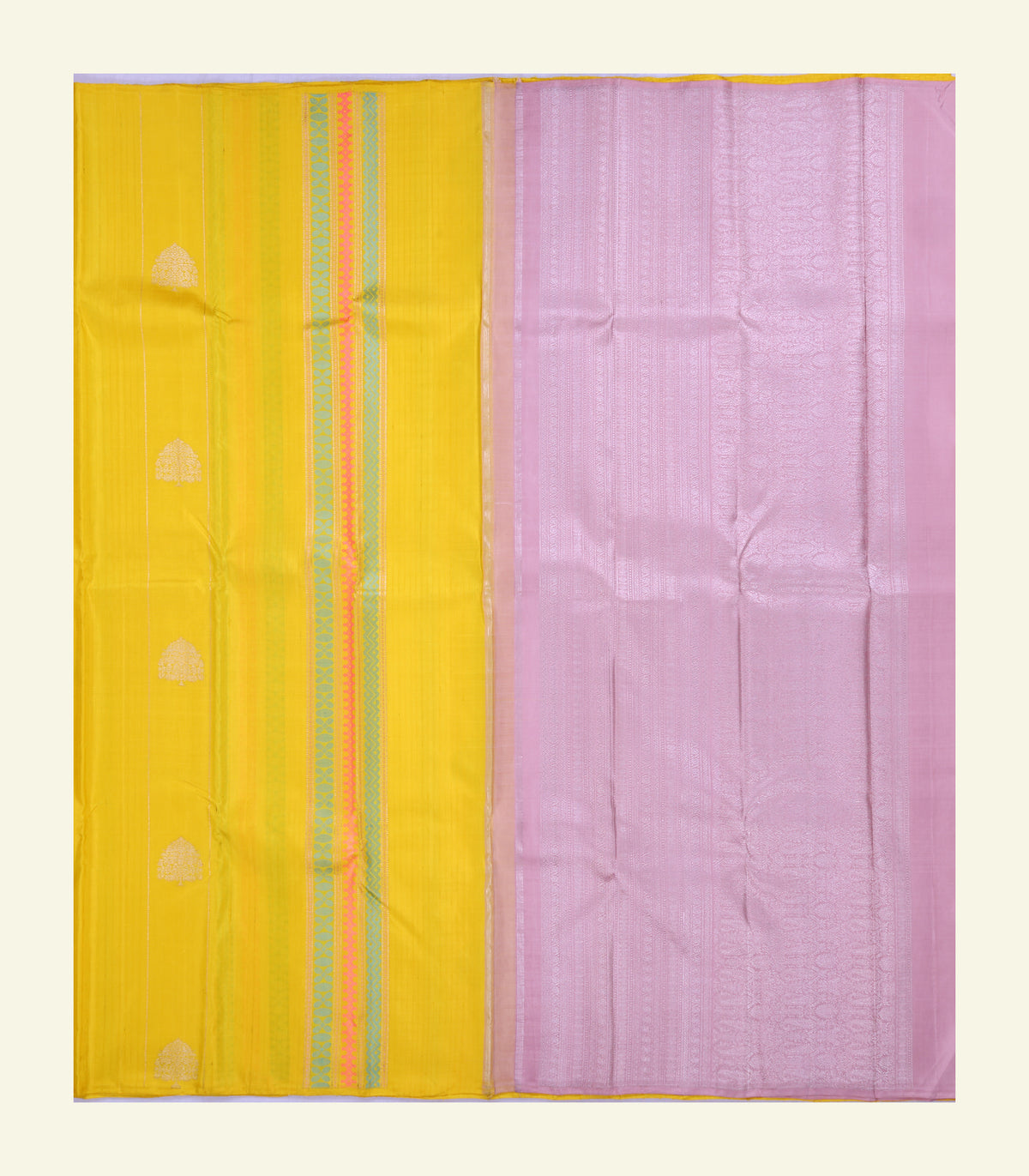 Yellow Handloom Silk Saree